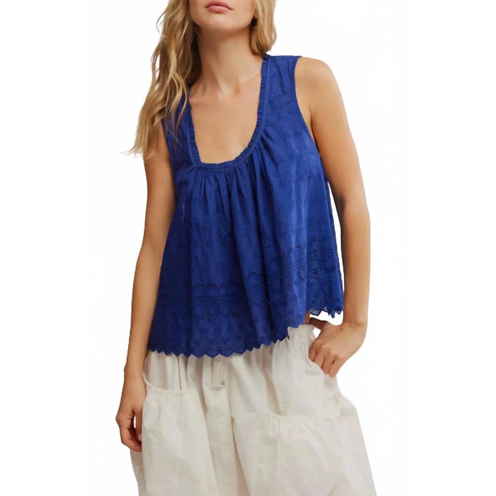 Free People Blue Tank Top